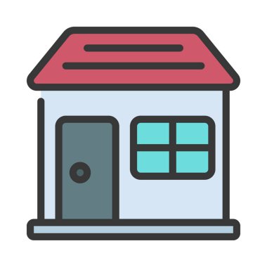 Basit ev simgesi vektör illüstrasyonu