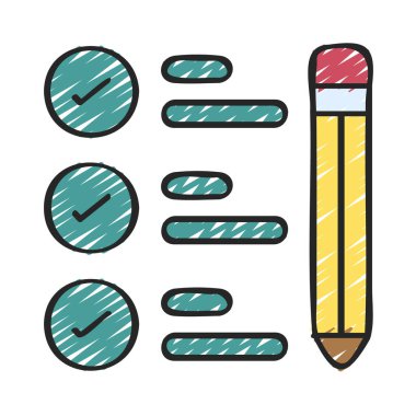 Checklist icon, vector illustration simple design