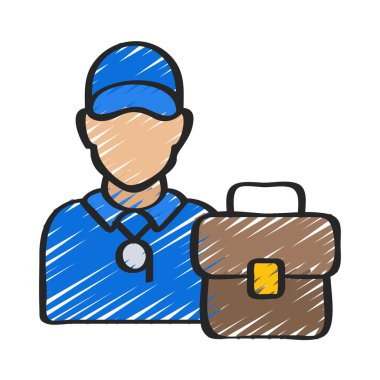 İş Koç Web simgesi vektör illüstrasyonu