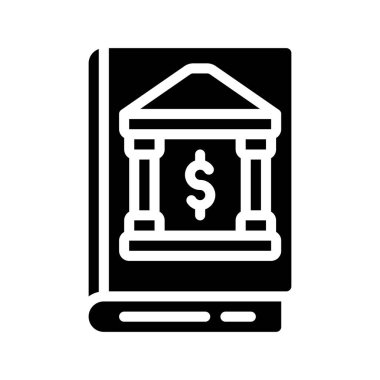 Banka Kitabı simgesi, vektör illüstrasyonu 