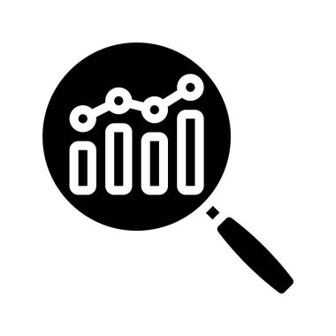 Pazar Araştırması düz simgesi, vektör illüstrasyonu