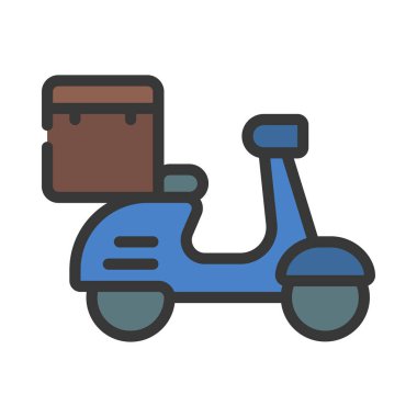 yiyecek dağıtım simgesi vektör illüstrasyonu