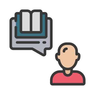 Kullanıcı Hikayeleri web simgesi vektör illüstrasyonu