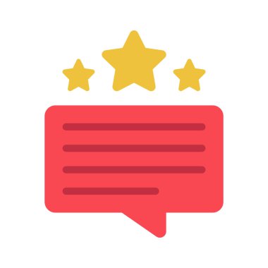 Pozitif Gözden Geçirme İleti simgesi, vektör illüstrasyonu  