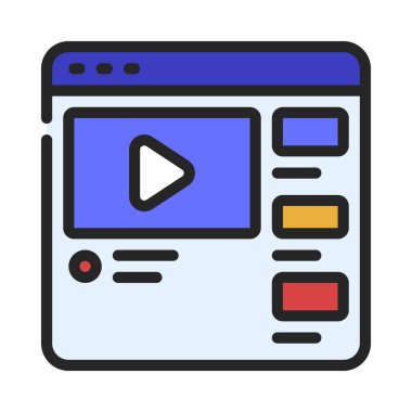 Web sitesi simgesi, vektör illüstrasyonu basit tasarım