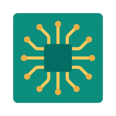 çip simgesi, vektör illüstrasyonu basit tasarım