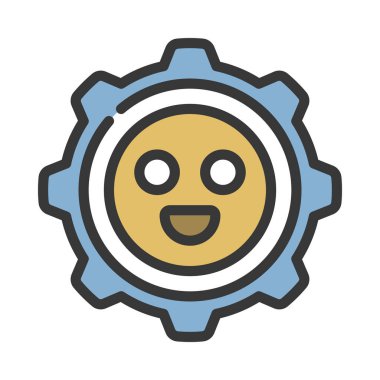 Duygu Yönetimi web simgesi vektör illüstrasyonu