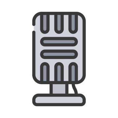 mikrofon simgesi, vektör illüstrasyonu 