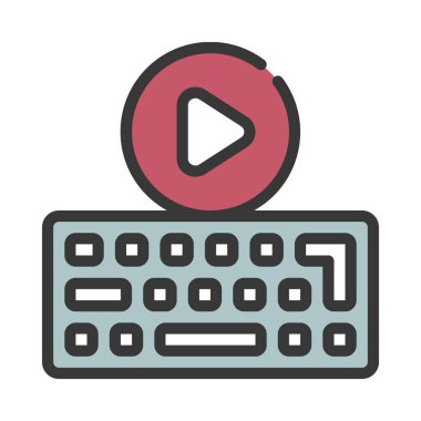 Video oynatımını kutsal kişilerin resmi, vektör çizim 