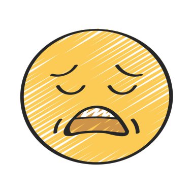 Yorgun ağ simgesi vektör çizimi