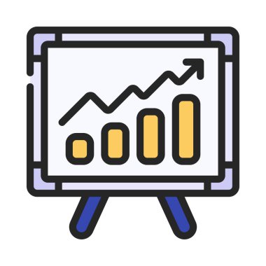 Çizelgeyi Çoğalt simgesi ana hatları vektörü. İş büyümesi. veri analizi
