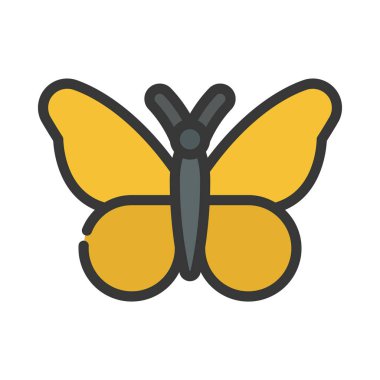 Kelebek ikonu. düz dizayn. vektör illüstrasyonu.