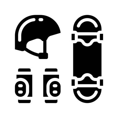 Kaykay web simgesi vektör illüstrasyonu