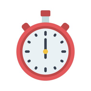 Kronometre simgesi, beyaz arkaplanda vektör illüstrasyonu  