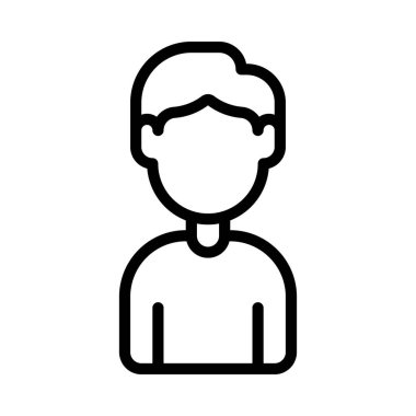 Avatar kişi erkek simgesi düz stil. Erkek Kullanıcı          