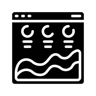 Veri Görüntüleme simgesi, vektör illüstrasyonu  