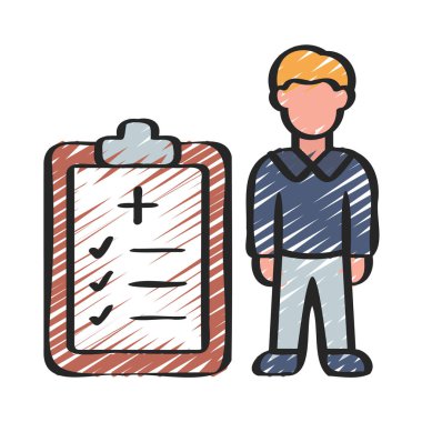 Tüm Gövde Denetimi simge vektör çizimi tasarımı