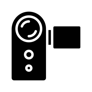 Cam Corder web simgesi vektör illüstrasyonu