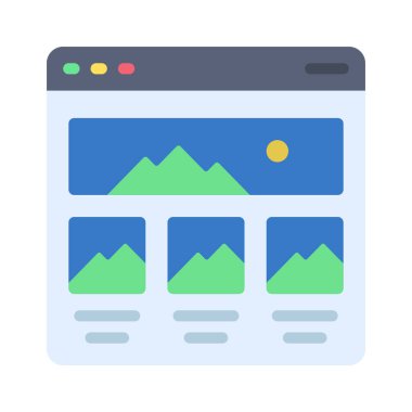 Resim Düzeni simgesi, vektör illüstrasyonu basit tasarım