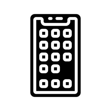 Mobil Ekran simgesi, vektör illüstrasyonu   