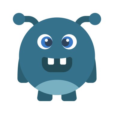 Beyaz arkaplanda canavar vektör çizimi 