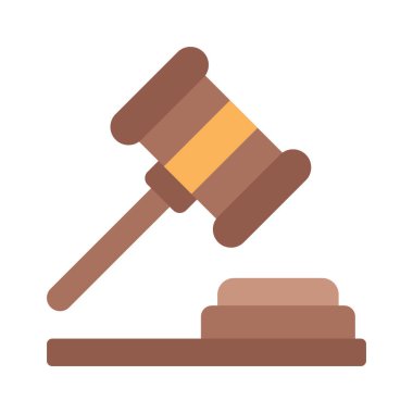 Yargıç Tokmak ikon vektör çizimi tasarımı