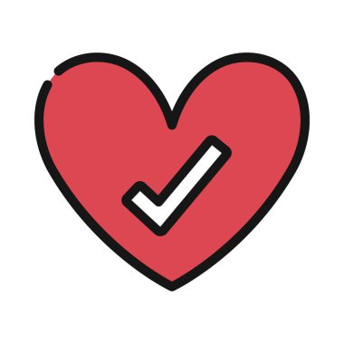 İşaretleme simgesi çizimi olan kalp 