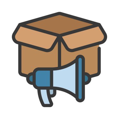 Ürün Pazarlama Web simgesi, vektör illüstrasyonu                 