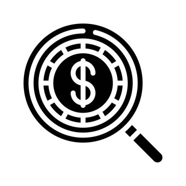 Değer arama simgesi, vektör illüstrasyonu  