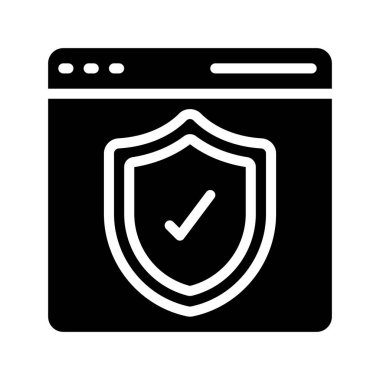 Siber Güvenlik Kalkanı vektör çizimi  