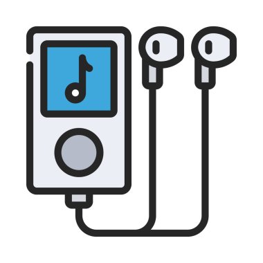 mp3 oynatıcı simge vektör illüstrasyon tasarımı