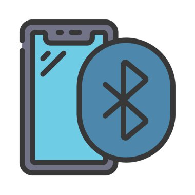 Bluetooth simgesi, vektör illüstrasyonu basit tasarım