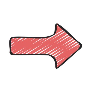 Sağ Ok Eğri Çizgiler Web simgesi çizimi