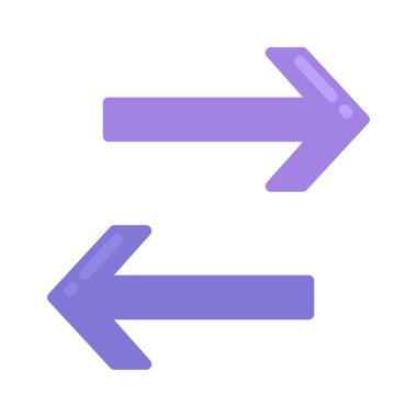 Sağ ve Sol Oklar simgesi beyaz arkaplanda izole edildi. vektör.