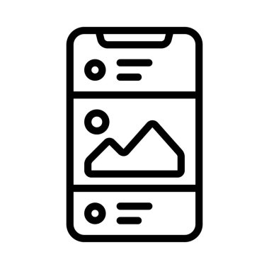 Sosyal Besleme Mobil simgesi, vektör illüstrasyonu basit tasarım