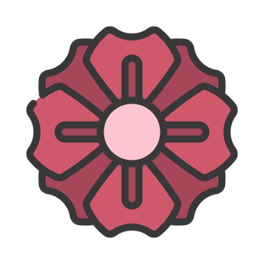 Anemone simgesi vektör çizimi tasarımı