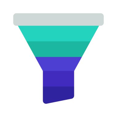 iş Filtresi çizelgesi simgesi, vektör illüstrasyonu