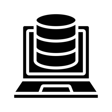 Laptop Veri simgesi, vektör illüstrasyonu 