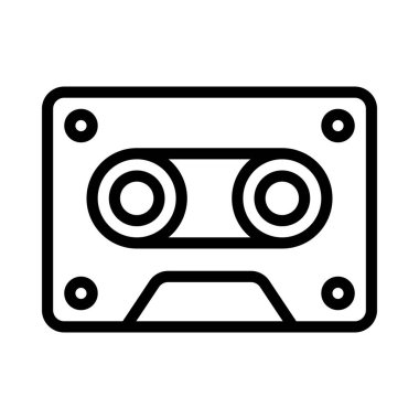 VHS Teyp Web simgesi vektör çizimi