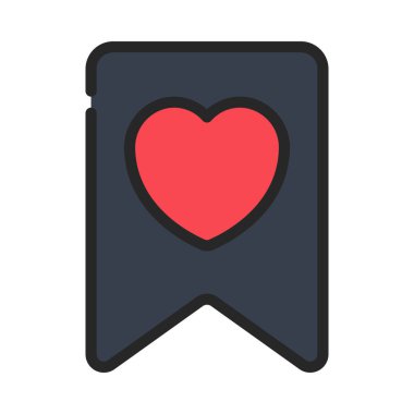 Favori Yer İmi simgesi, vektör illüstrasyonu  