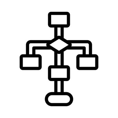 iş Akış Çizelgesi simgesi, vektör illüstrasyonu