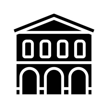 Archway Bina ikon vektör illüstrasyon tasarımı