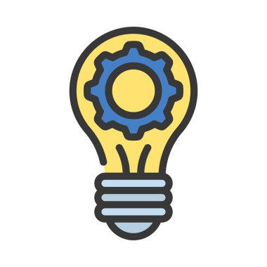 İnovasyon web simgesi düz tasarım, vektör illüstrasyonu              