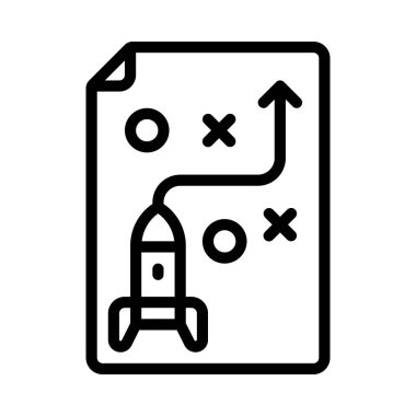 Planlama web simgesi vektör illüstrasyonunu başlat