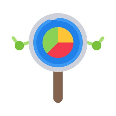 Analitik Arama simgesi, vektör illüstrasyonu  