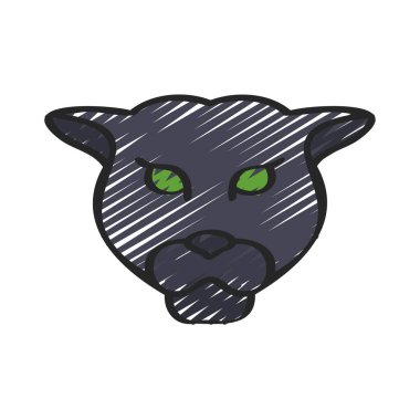 Panther Web simgesi vektör illüstrasyonu