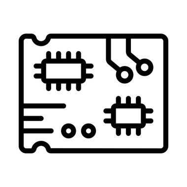 Devre Tahtası simgesi basit düz illüstrasyon