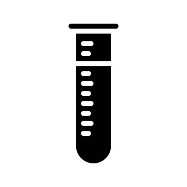 Test tübü simgesi, vektör illüstrasyonu 