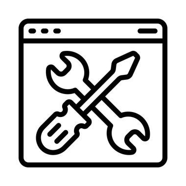 Simge basit düz illüstrasyonunu onarır