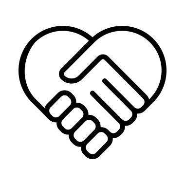 Tokalaşma Kalbi simgesi, vektör illüstrasyonu 